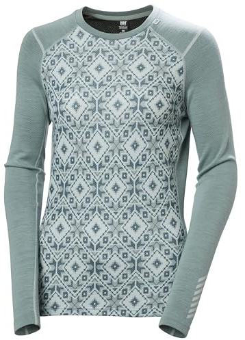 Helly Hansen Women's W Lifa Merino Midw Gra Crew, Cactus Star, M