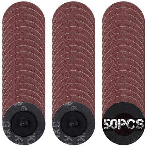 SPEEDWOX 50Pcs 2 80 Grit Aluminum Oxide Coated Die Grinder Accessories Roll Lock Sanding Discs