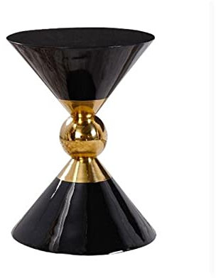 Table d’Appoint Table d’appoint d’appoint en forme de sablier, table de canapé petites tables d’appoint rondes, table de collation extérieure et intérieure, table basse d’accent Petite Table d Appoint