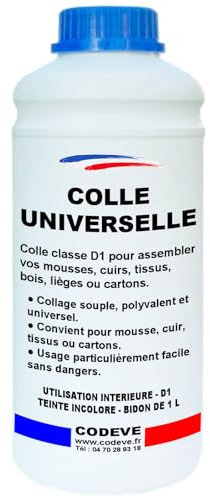 Colle Universelle - Codeve Bois - 1 - Intérieur - Pour L'assemblage Polyvalent D'un Cuir, Tissu, Bois, Liège, Mousse Ou Carton.