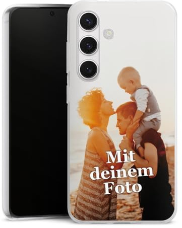 Silikon Hülle kompatibel mit Samsung Galaxy S24 Case transparent Handyhülle Selbst Gestalten Personalisieren Zum Anpassen