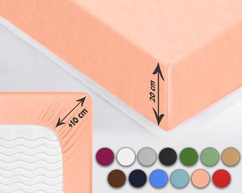 Sesto Senso Spannbettlaken 140x200cm Rosa für Topper Jersey Baumwolle