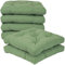 Viste tu hogar Pack 6 Cojines para Silla, 40x40x5 CM, Efecto Tridimensional, Relleno de 100% Poliéster, Ideal para Comedor, Terraza, Salón y Restaurante, Color Verde Aguacate, Fabricado en España
