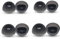 4 Paar Silikon-Ohrstöpsel für Jabra Elite 10 Ohrhörer, 4 Größen Weichgummi Ohrstöpsel Flügelspitzen mit Netz Fit im Etui Kompatibel mit Jabra Elite 10-Schwarz