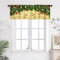 Joyswahl Scheibengardinen mit Weihnachten Muster Kurz Küchengardinen durch Tunnelzug Bistrogardine Kinderzimmer Kurzstores Weihnachtsgardine Grün HxB 55x230cm 1 stück