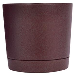 FGUUTYM Ciotola rotonda 40 cm di diametro per interni, con fori di drenaggio e sottovasi, moderna fioriera per piante d'appartamento, piante grasse, fiori, spazi liberi nel (Z001-A-Brown, A)