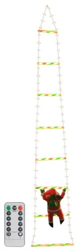 Luce Natalizia A LED Per Scaletta - Luce Natalizia A LED Per Scaletta, Luce Natalizia Per Scaletta Per Decorazioni - Vista LED Da Arrampicata Per Babbo Natale Luce Natalizia Per Scaletta, Staccabile I