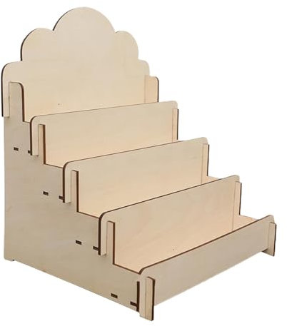 SVCEQZE 30 x 26,5 x 36,5 cm, 4-stöckiges aus , multifunktional, für Grußkarten, Fotos, Postkarten, Grußkarten, Präsentationshalter, Holzregale