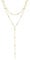 Difistik Long Gold Layered Necklace for Women, Dainty Y-Shaped Pendant Long Necklaces for Women, Trendy Layered Beaded Chain Drop Necklaces, Gold Necklace Stack for Girls Valentine's Day Mother's Day