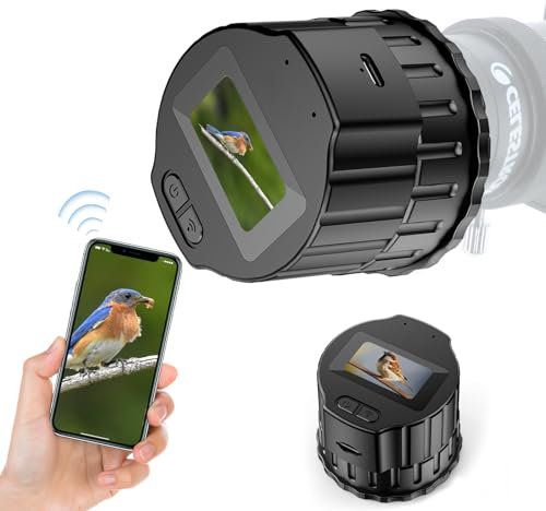 WiFi Telescope Eyepiece Camera for Astronomy, 1.5in Display 16MP Electronic Eyepiece for 28mm to 50mm Telescope, for Astrophotography Beginners Bird Watching