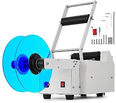 Máquina etiquetadora de botellas semiautomática MT-50, impresora adhesiva eléctrica con ronda for botellas de Metal de vidrio y plástico PET Materiales de construcción