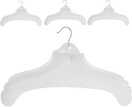 Alipis Lot De 4 Cintres De Voyage Gonflables Pliants avec Crochet Métallique Cintre Portatif pour Séchage De Vêtements Rangement Gain De Place pour Maison Voiture Camping Intérieur Et Extérieur