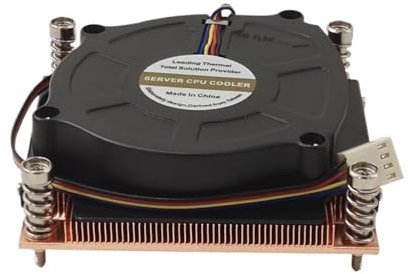 1U LGA115X CPU Fan Active Cooler Heatsink For LGA1150 LGA1151 LGA1200 75x75MM Hole Spacing TDP Up To 125W
