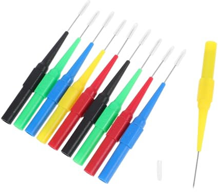 SKISUNO 10Pezzi Sonde per Multimetro Sonde Isolate per Test Elettrici e Riparazioni Automobilistiche Alta Temperatura Filo Sottile per Precisi e Affidabili