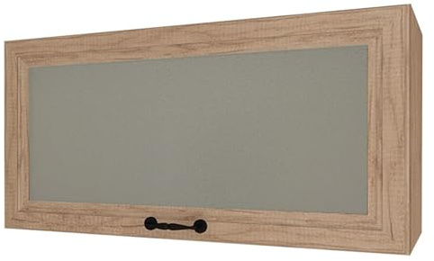 PEBFHSQW Wandschrank Wandschrank Aus Aluminiumlegierung – Hängeschrank Mit Klapptür Für Küche, Bad, Wohnzimmer, Schlafzimmer, Balkon Zur Montage Über Der Toilette Platzsparendes(WoodB,80 * 30 * 24cm)
