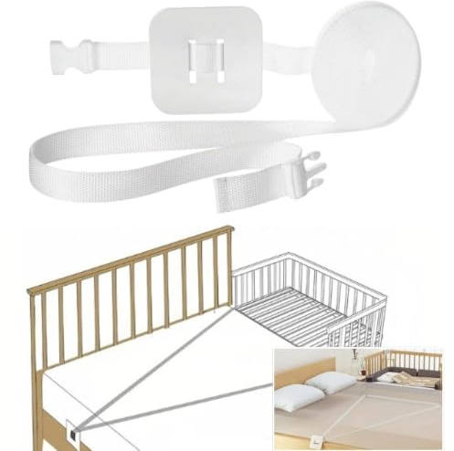 KIQAWEE Beistellbett Befestigung 6 Meter Gurt für Beistellbett Baby – Universelle Sicherheitshalterung für Babybett und Elternbett, Perfekt für Beistellbett Sicherheit und Stabilität im Schlafzimmer