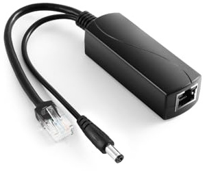 REVODATA 2.5G 36W PoE Splitter 12V/3A, DC 5.5 * 2.5mm Plug PoE to DC 12V/3A Output, 2.5Gbps Ethernet Comply IEEE802.3bt, Plug and Play for IP Camera, Smart Home (PS5712BG-25)