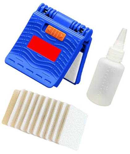 ZYKEJJDDAK Fiber Optics Clip Set Includes Alcohols Bottle and 10 Replaceable Cleaning Pad Fiber Optics Cleaning Tool