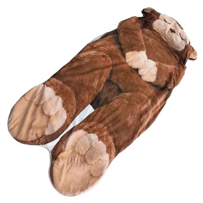 Tierförmige Schlafsäcke,Kuschlig weich und verstellbar - Kuscheltier-Schlafsack für Erwachsene,für den Winter, Rucksackreisen, Jagdausflüge, Outdoor-Aktivitäten, zu Hause, Herren und Damen sowie
