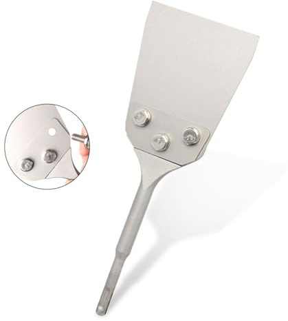 Dovishire SDS Plus Floor Scraper, 127mm (5 Inch) Replaceable Blade Scaling Chisel for Electric Hammers, Tile Brick Concrete Mortar Remover, 300mm Length