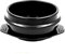 Cuenco de piedra coreano para cocinar Bibimbap, espodumena apta para altas temperaturas con bandeja, cerámica, negro, 800 ml