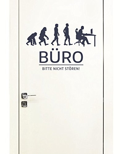 tjapalo® S-pkm94 Wandtattoo Büroschild Türaufkleber Büro Aufkleber Büro Schild Türschild Büro (B40xH25 schwarz oder nach Kauf Farbe senden)