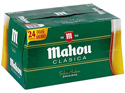MAHOU cerveza clásica pack 24 botellas 25 cl