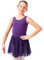 tanzmuster ® Ballettrock Mädchen Ballett - Eva - aus Chiffon - lockerluftiger Ballettrock zum Reinschlüpfen für Kinder, lila, Größe:152/158