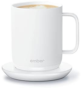 Ember Temperature Control Smart Mug 2, 10 Oz, App-Controlled Heated Coffee Mug with 80 Min Battery Life and Improved Design, White