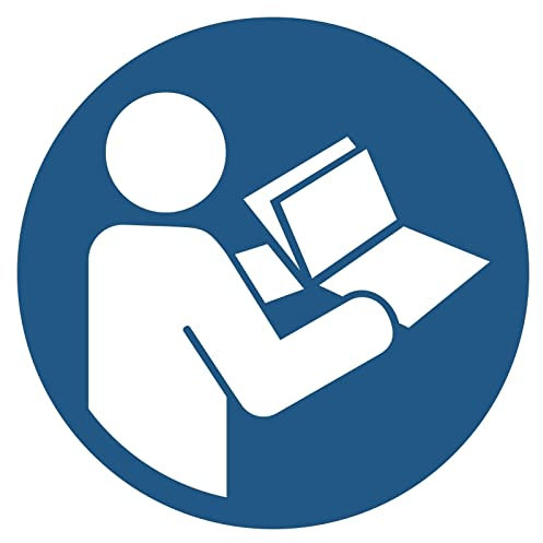 Aufkleber Gebrauchsanweisung beachten, verschiedene Größen, DIN ISO 7010 1000 mm