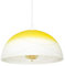 Licht-Erlebnisse Hängeleuchte Glas Metall Gelb Weiß Esszimmer Küche Ø30 cm E27 blendarm Retro Design Schirm runde Pendelleuchte Wohnzimmer ADANIA