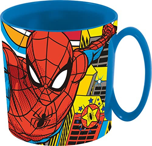 2656; Taza microondas Spiderman; capacidad 350 ml; producto de plástico; No BPA
