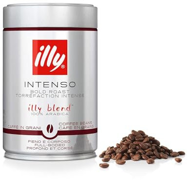 Illy Café en grains Torréfié INTENSO, 6 boîtes de 250 g
