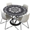 Morbuy Tischdecke Outdoor Rund 120 cm, Elastisch Rund Abwaschbar Tischdecken Wasserabweisend Lotuseffekt Garten Tischdecke Mandala Table Cloth, Ideal für 100cm-110cm