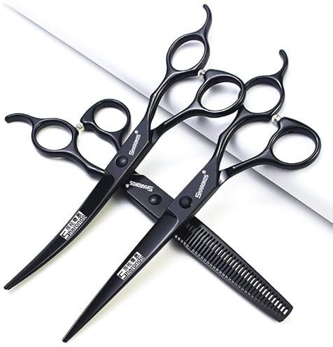 7/7.5 Zoll Haarschnitt Scheren Friseursalon Styling schneiden Haar Werkzeuge dünne Friseur Haar Spezialwerkzeuge (7-Zoll 3-teiliges Set-B)