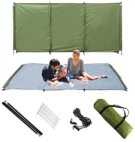 Povanjer Coupe-Vent de Plage – Coupe-Vent en extérieur – Coupe-Vent réutilisable pour randonnée, terrasse, Bord de mer pour la Protection de l'intimité