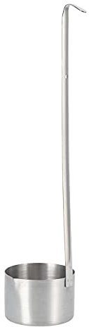 Cuillère à vin en acier inoxydable Cuillère à mesurer le vin à long manche Louche à verser la bière Louche à sauce antirouille Cuillère de service Louche à soupe Louche à vin en métal (500ML)