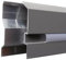 Renoplast® C1 Aluminium Sockelprofil Druckprofil | Höhe: 8cm Dicke: 2,5cm Länge: 200cm | Sockelleiste Sockelbekleidungen Sockel Profil Fußleisten | Terrasse Gartenhaus | belüfteten Fußböden