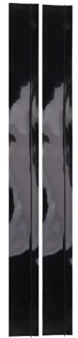 Wide Gap Filler Strip, Black Oven Gap Filler Strip 2pcs Antistatic Easy to Cut Easy to Clean for Restaurant (63.5cm / 25in)