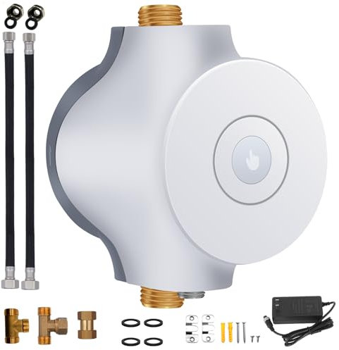 PROZRTED HBS24-12Z Faucet Control Smart Instant Hot Water Recirculating Pump System for Tanked, Tankless Water Heaters Super Energy Saving