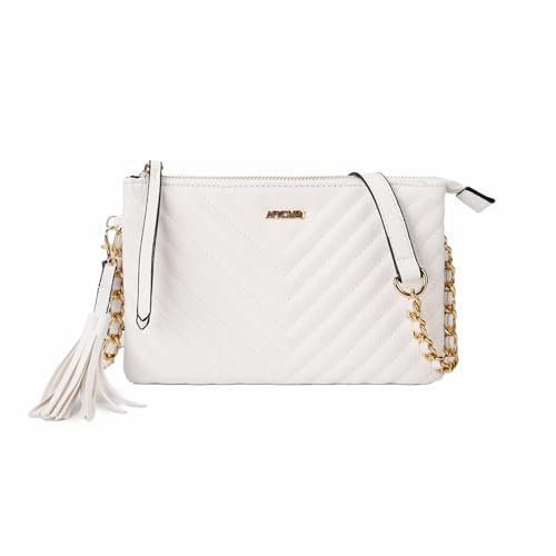Gladdon Kleine Umhängetaschen für Damen Cross Schultertaschen Clutch Umhängetasche Frauen Cross-body-Taschen Sling Messenger Bag Cossbody Handytasche(Beige)