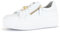 Gabor Damen Low-Top Sneaker, Frauen Halbschuhe,Wechselfußbett,Best Fitting,Freizeitschuhe,Turnschuhe,Laufschuhe,Weiss (Gold),40 EU / 6.5 UK