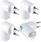 WUIOWPPIC E27 Lampenfassung mit Stecker Eu-Stecker E27 Sockel Adapter 180° Drehung E27 Adapter Steckdose E27 Lampenfassung Steckdose (Weiß 4pcs)
