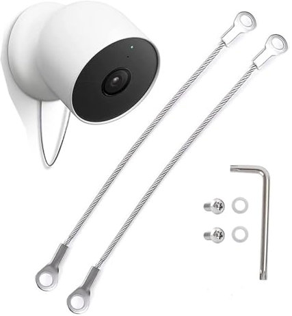Anti-Diebstahl-Halterung für Google Nest Cam (Akku),Anti-Drop and Anti-Drop Security Chain for Google Nest Cam Battery,Arlo Ultra/Ultra 2,Arlo Pro 3/Pro 4 Camera