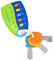 Liummrcy Clés de bébé, Musique de Mode clé de Voiture à Distance Intelligente Jouet bébé Jouet clé à Distance Intelligente Jouet analogique Effet sonore de Voiture télécommande sans Batterie Bleu 1pc