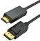 Câble DisplayPort vers HDMI 4K - Connecteur doré unidirectionnel DP mâle vers HDMI mâle - Câble audio vidéo compatible avec TV, PC, ordinateur portable, moniteur, projecteur, Lenovo, HP, DELL, AMD,