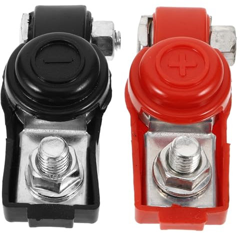 ULTECHNOVO 2pcs Battery Clamps for Car Auto Battery Terminal Connectors Red Black Crimp Connectors