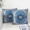 OYIMUA Kissenbezug Boho 40x40 2er Set Kissenbezüge Blau Weich Samtkissen Deko Couchkissen Kissenhülle Quadratisch Sofakissen Vintage Abstrakte Kissen Aesthetic Deko Wohnzimmer Modern Dekokissen