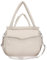 Expatrié Shopper Tasche Damen Beige - Poppy - Puffer Bag aus Nylon - Handtasche im Pillow Design mit Reißverschluss für Uni Business Freizeit - Puffy Nylontasche Groß