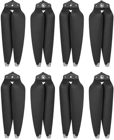 Hengrongshen Air 3 Propeller, 8 Pcs Drohne Air 3 Propeller mit Push-Typ-Schnellverschluss-Design, Air 3 Zubehör für Drohnenersatz, Low-Noise & Quick-Release Propeller (Silber)